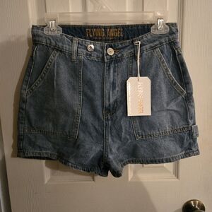 Flying Angel Blue Jean High Waisted Shorts, size 7